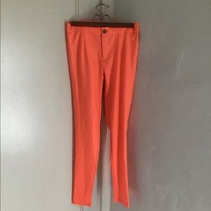 Polyester and elastic slim fit pants